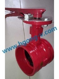 API quality groove Cast iron wafer butterfly valve